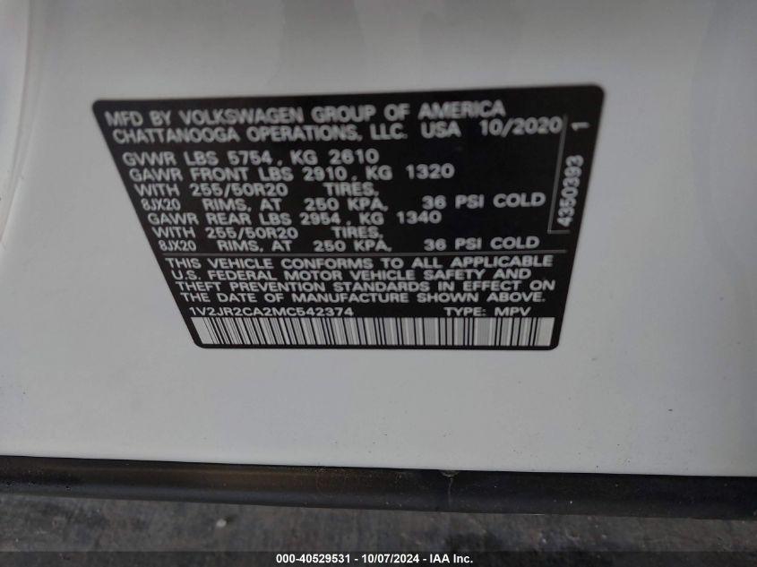 VOLKSWAGEN ATLAS 3.6L V6 SE W/TECHNOLOGY 2021