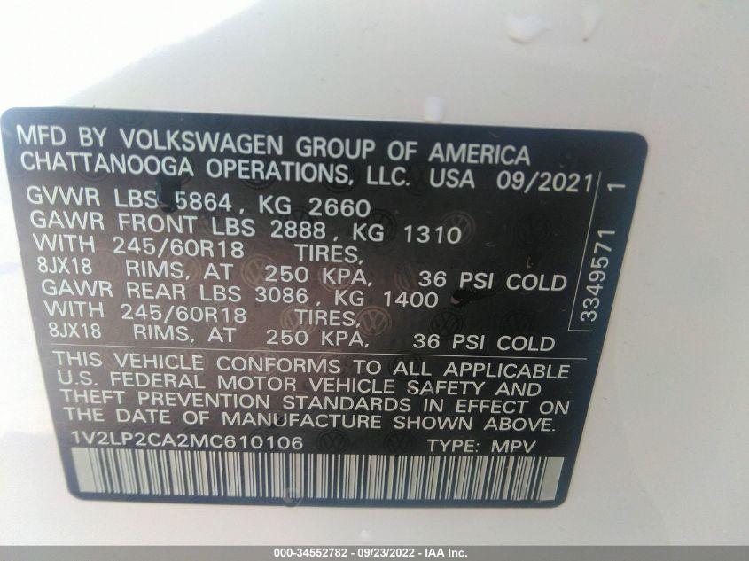 VOLKSWAGEN ATLAS 2.0T SE 2021