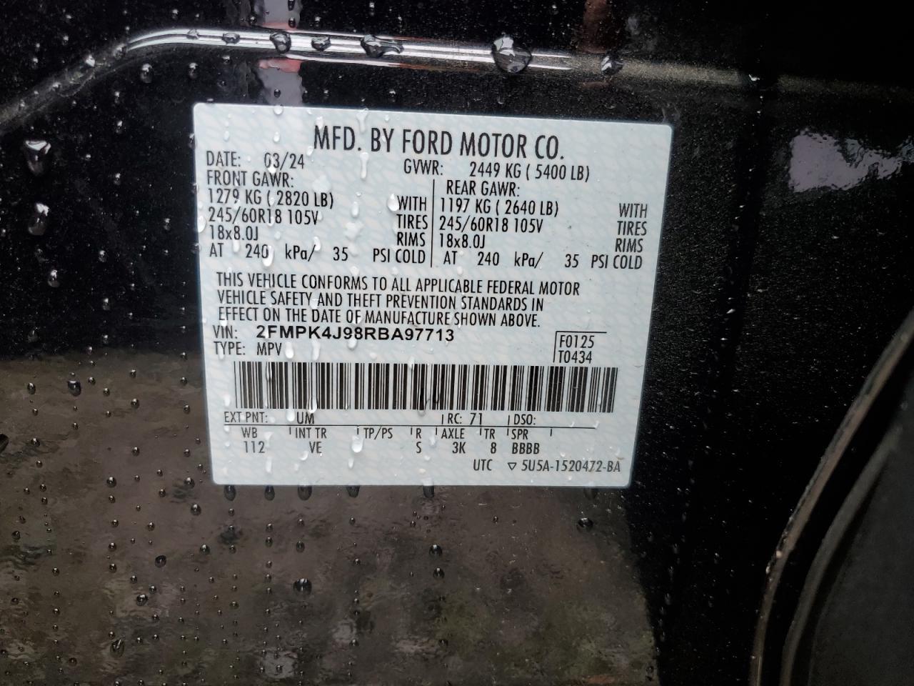 FORD EDGE SEL SEL 2024