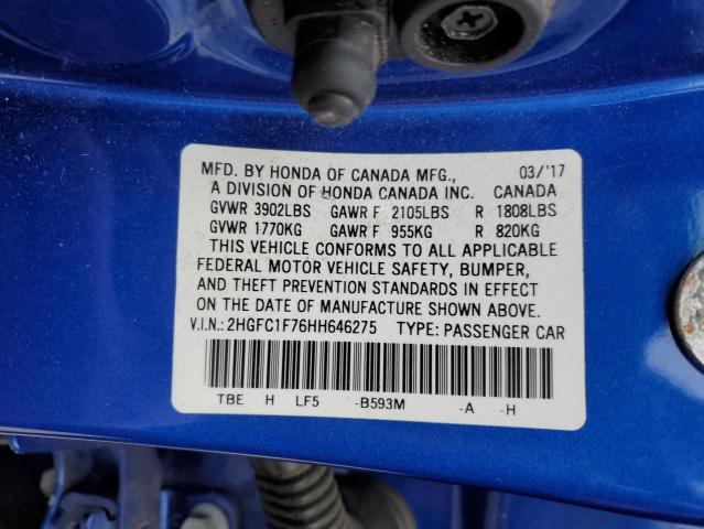 HONDA CIVIC EXL 2017