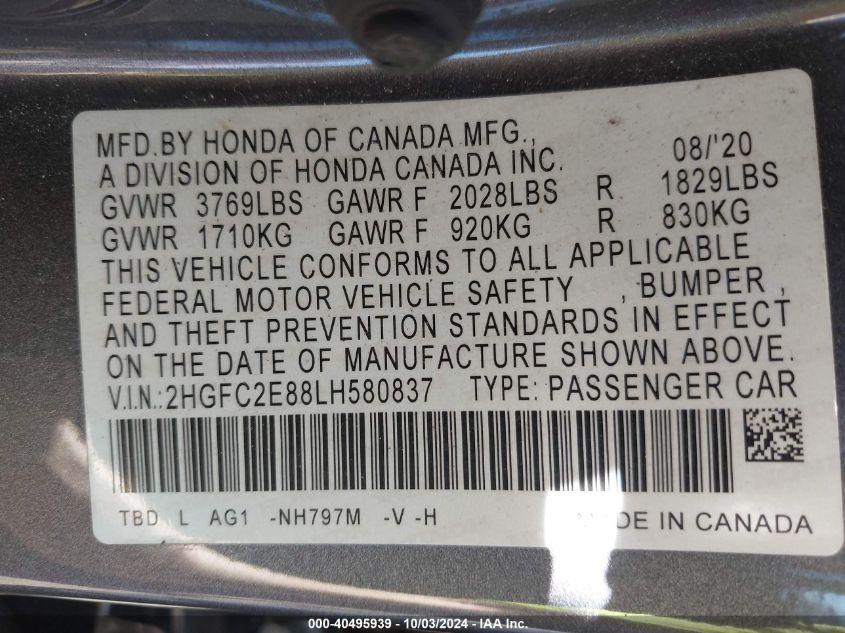 HONDA CIVIC SPORT 2020