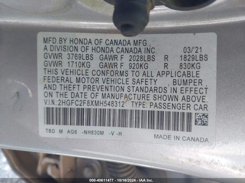 HONDA CIVIC SPORT 2021