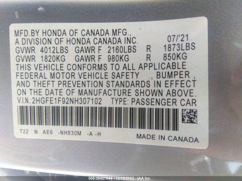 HONDA CIVIC TOURING 2022