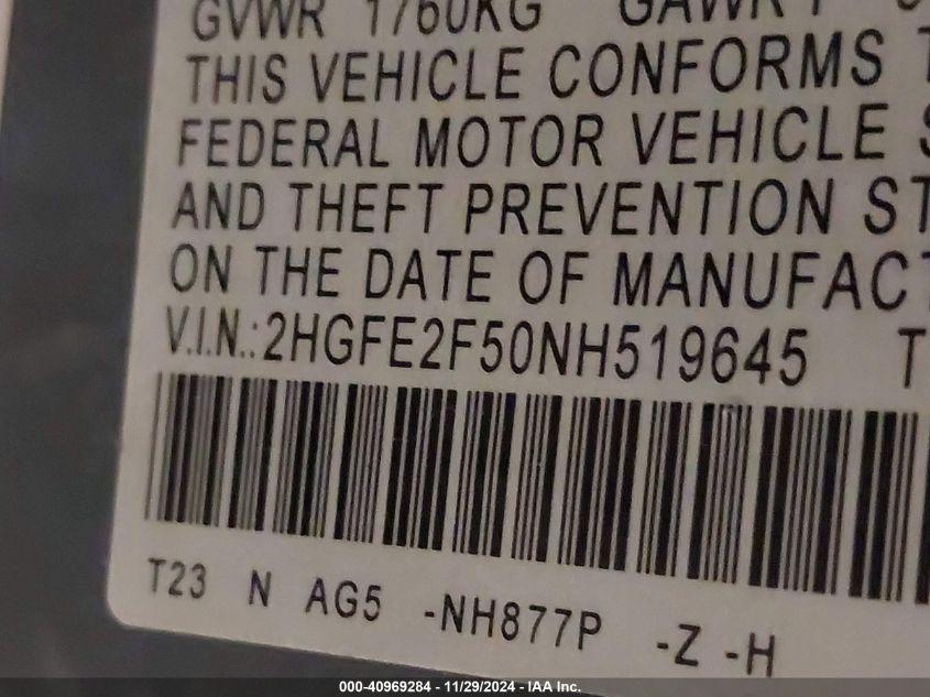 HONDA CIVIC SPORT 2022