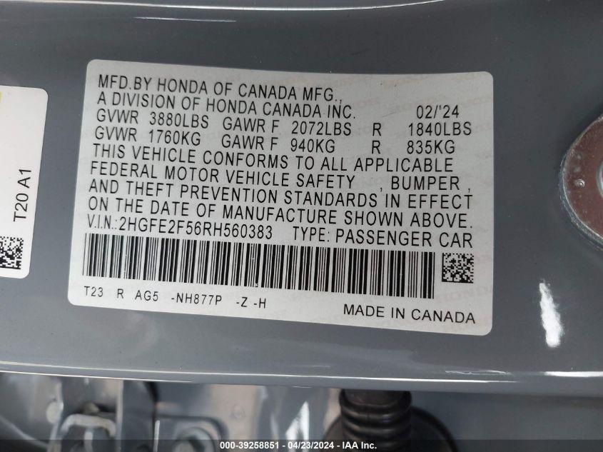 HONDA CIVIC SPORT 2024