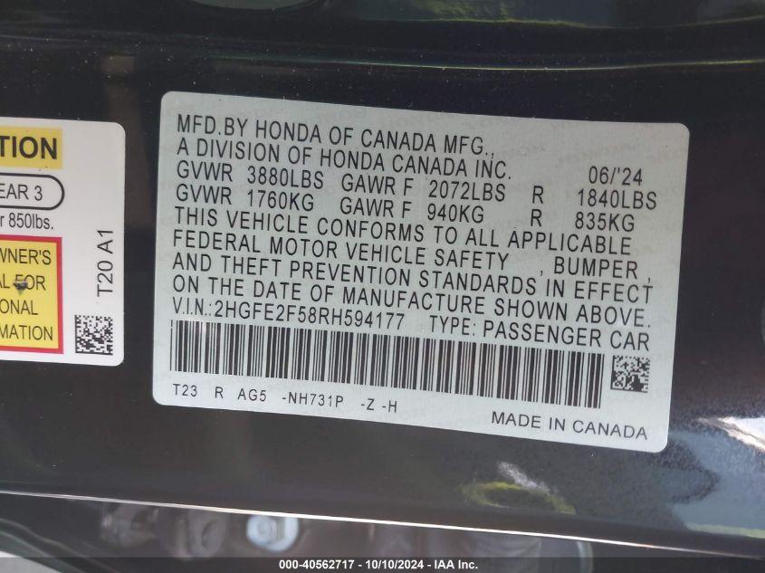 HONDA CIVIC SPORT 2024