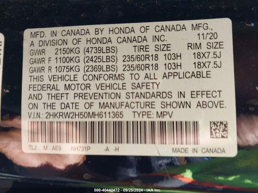 HONDA CR-V AWD EX 2021