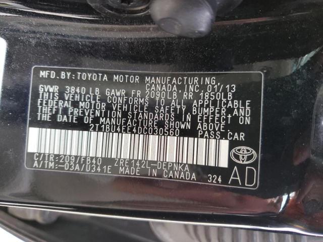 TOYOTA COROLLA BA 2013