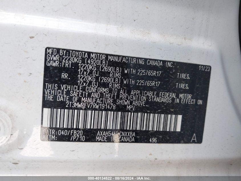 TOYOTA RAV4 HYBRID LE 2024