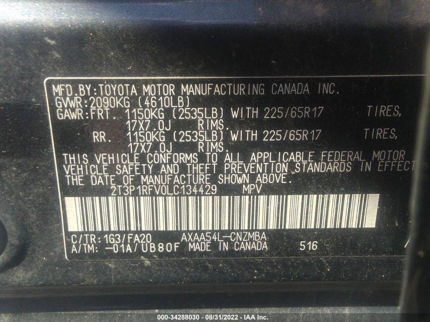 TOYOTA RAV4 XLE 2020