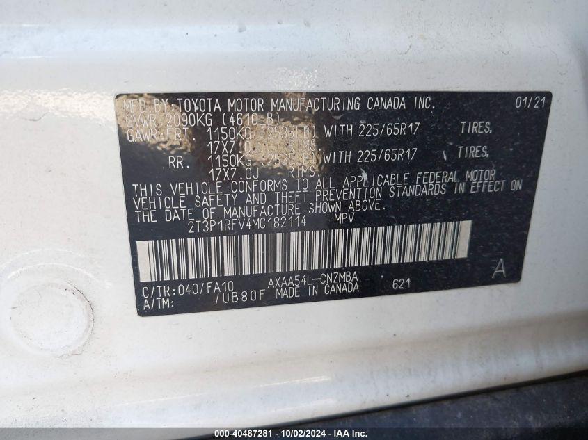 TOYOTA RAV4 XLE 2021