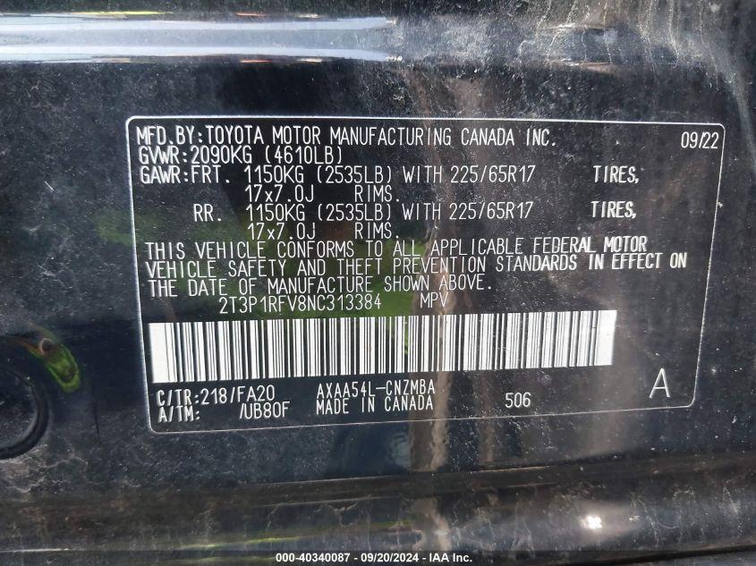 TOYOTA RAV4 XLE 2022