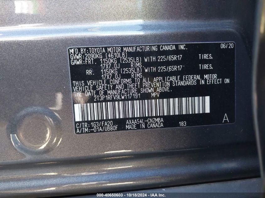 TOYOTA RAV4 XLE 2020