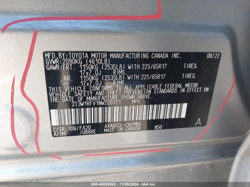 TOYOTA RAV4 XLE 2022