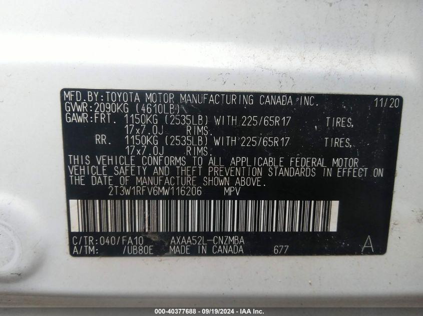 TOYOTA RAV4 XLE 2021