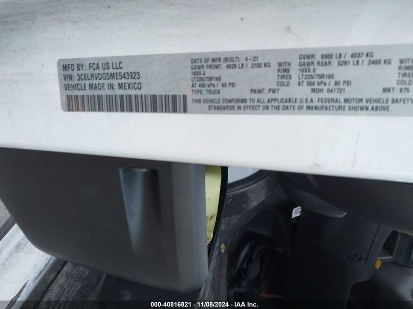 RAM PROMASTER 2500 HIGH ROOF 159 WB 2021