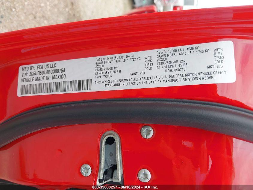 RAM 2500 BIG HORN  4X4 6'4 BOX 2024