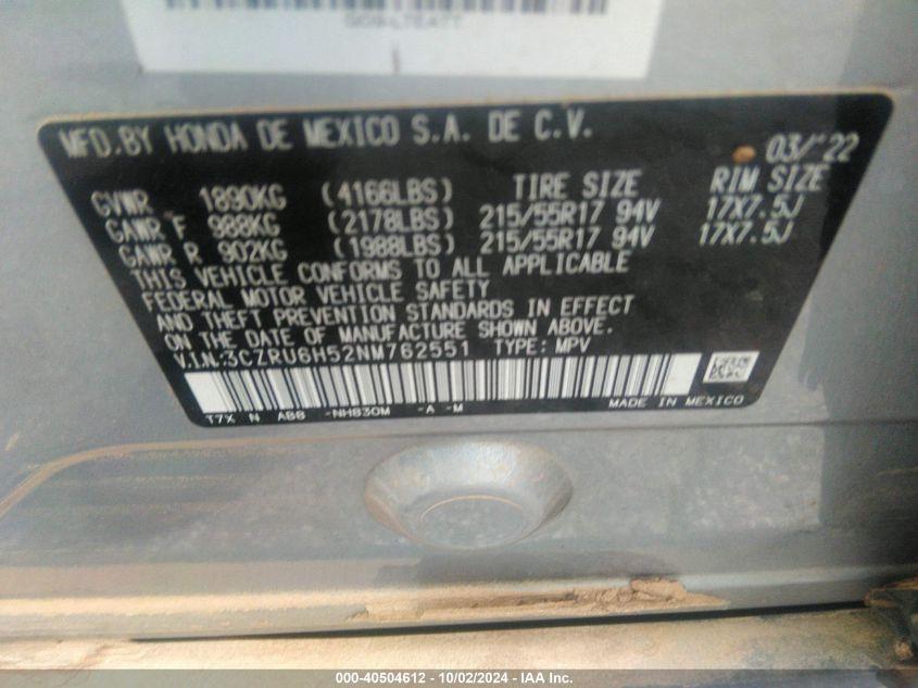 HONDA HR-V AWD EX 2022