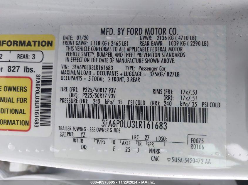 FORD FUSION HYBRID SE 2020