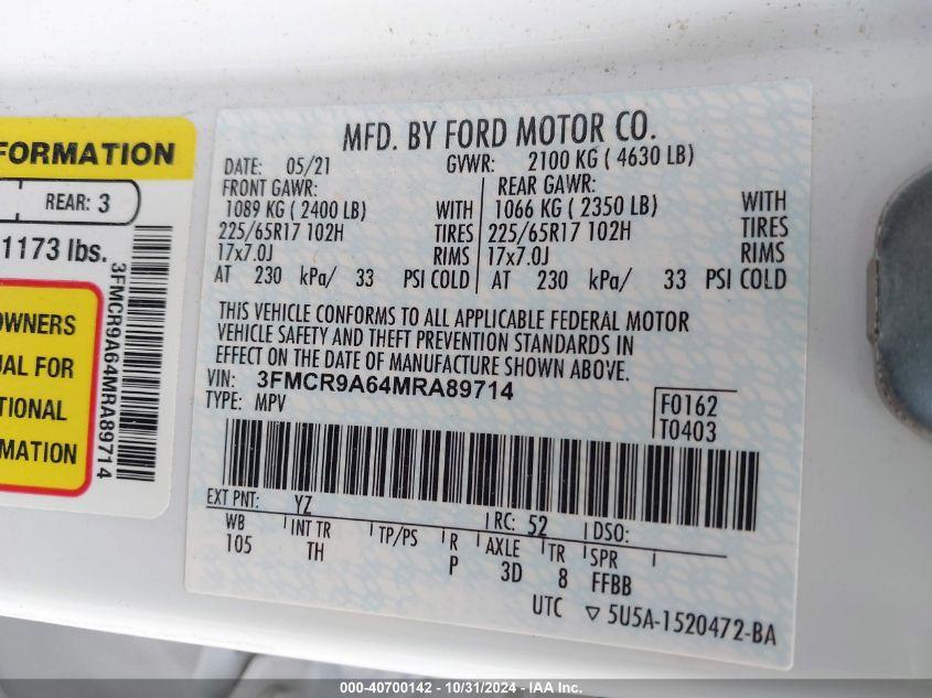 FORD BRONCO SPORT  2021