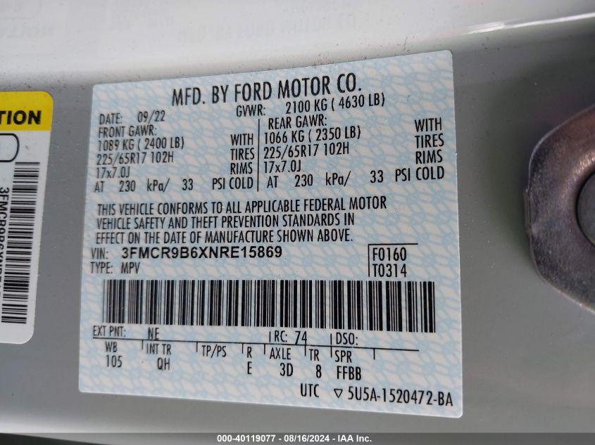 FORD BRONCO SPORT BIG BEND 2022