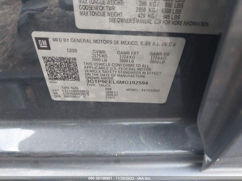 GMC SIERRA 1500 4WD  SHORT BOX AT4 2021