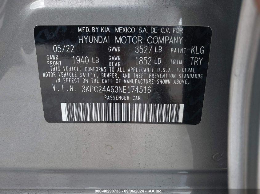 HYUNDAI ACCENT SE 2022