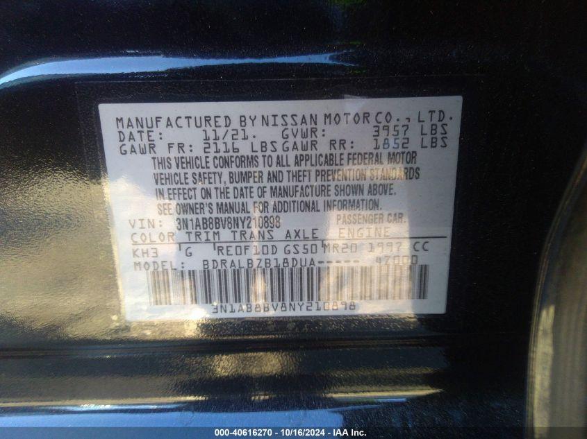 NISSAN SENTRA S XTRONIC CVT 2022