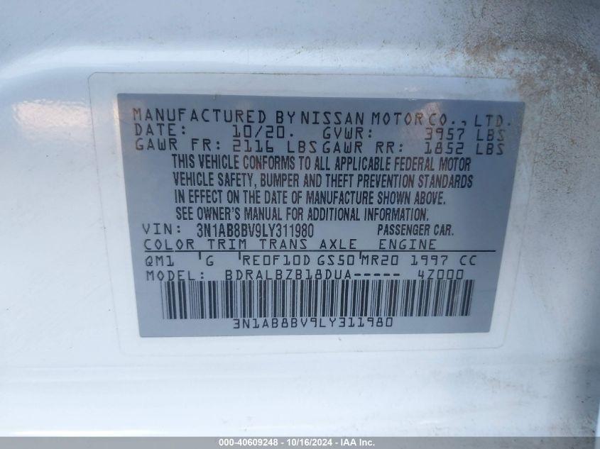 NISSAN SENTRA S XTRONIC CVT 2020