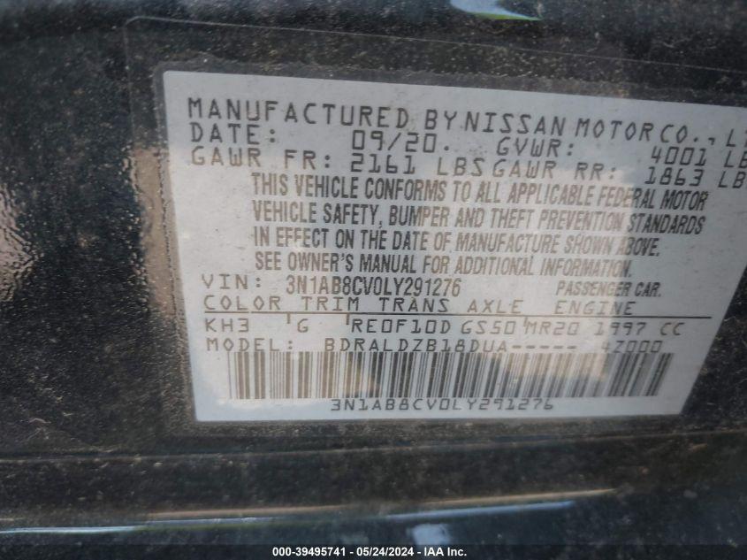 NISSAN SENTRA SV XTRONIC CVT 2020