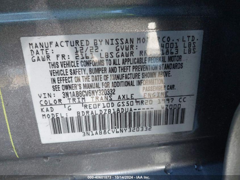 NISSAN SENTRA SV XTRONIC CVT 2022