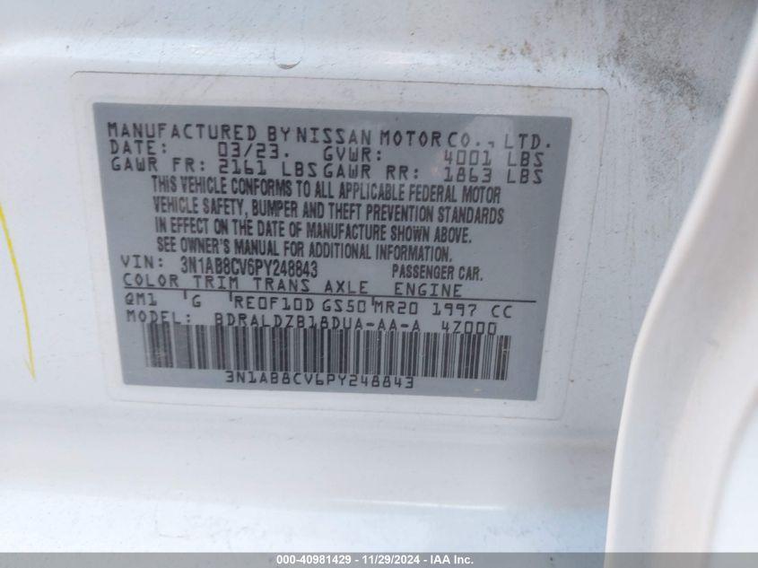 NISSAN SENTRA SV XTRONIC CVT 2023