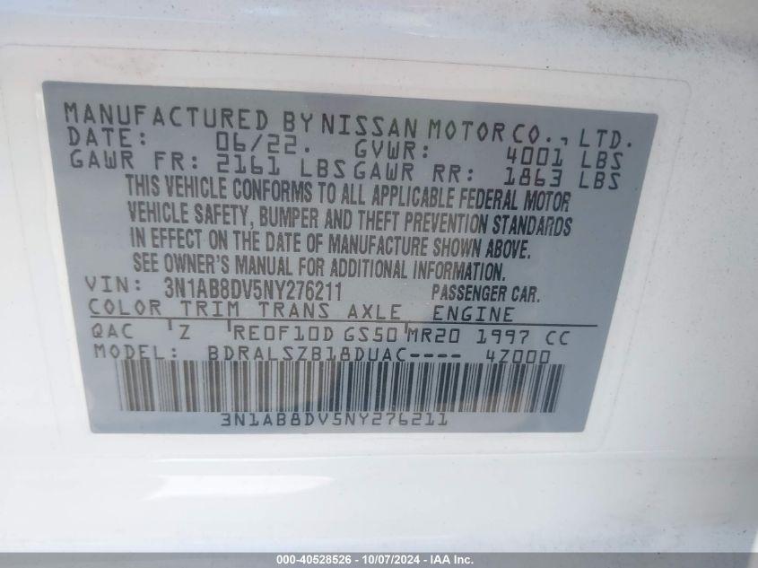 NISSAN SENTRA SR XTRONIC CVT 2022