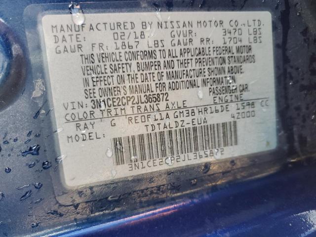 NISSAN VERSA NOTE 2018