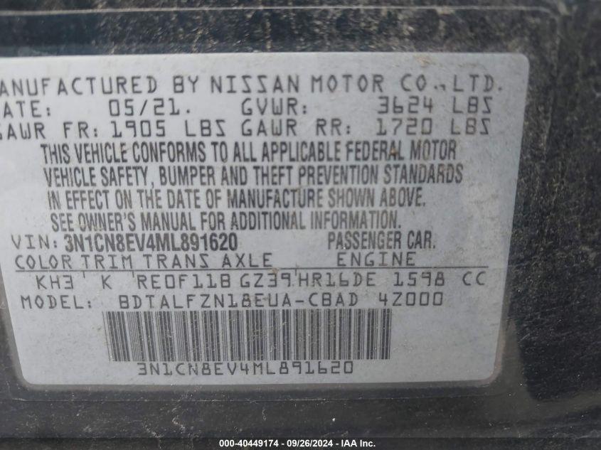 NISSAN VERSA SV XTRONIC CVT 2021