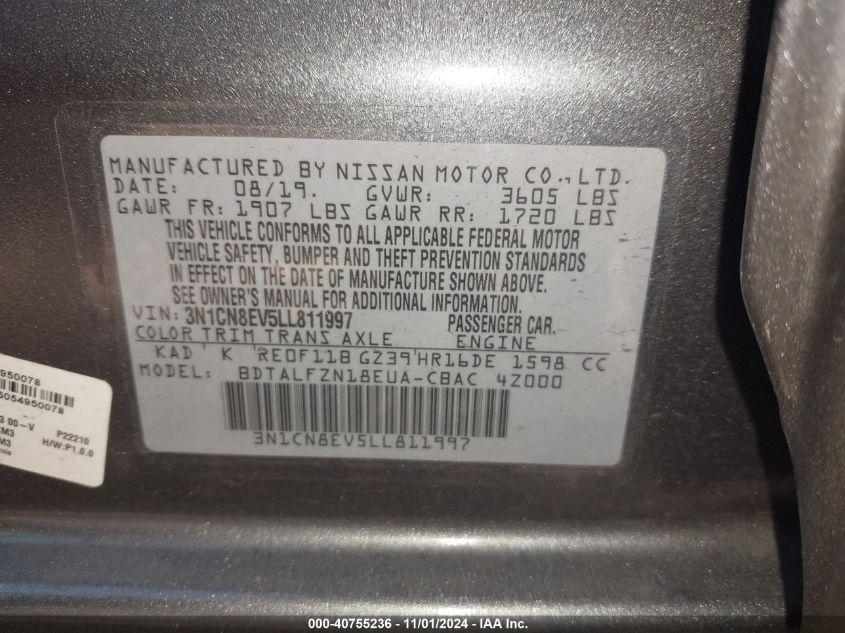 NISSAN VERSA SV XTRONIC CVT 2020