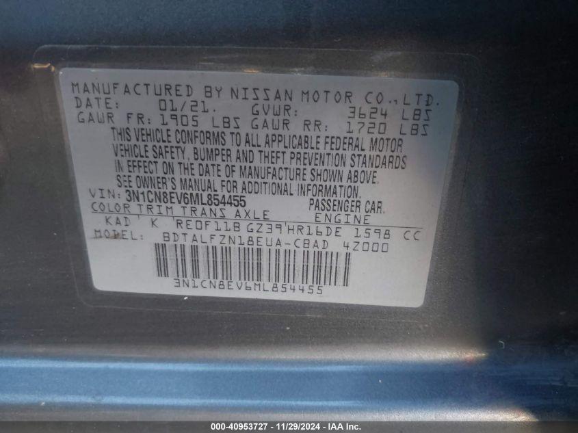 NISSAN VERSA SV XTRONIC CVT 2021