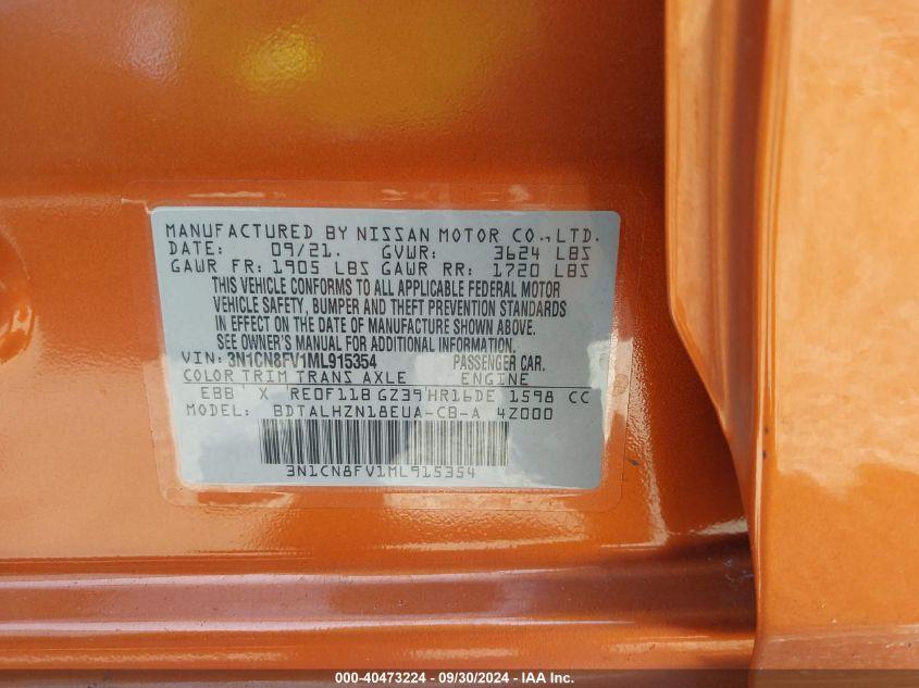 NISSAN VERSA SR XTRONIC CVT 2021