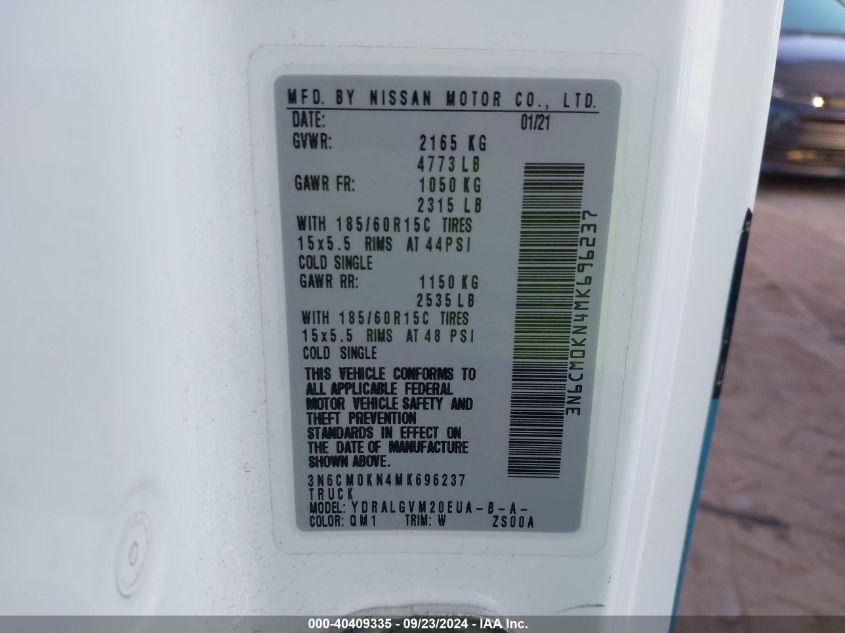 NISSAN NV200 COMPACT CARGO SV XTRONIC CVT 2021