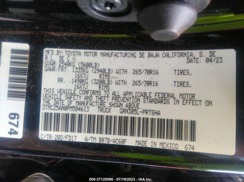 TOYOTA TACOMA 4WD SR/SR5/TRD SPORT 2023