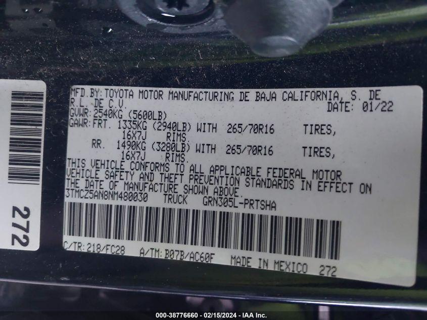 TOYOTA TACOMA SR5 V6 2022