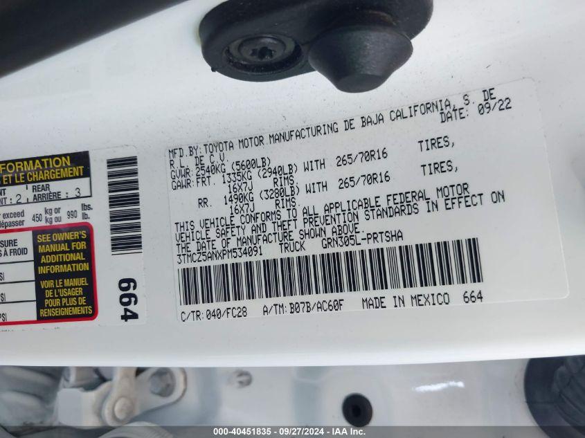 TOYOTA TACOMA TRAIL EDITION 2023