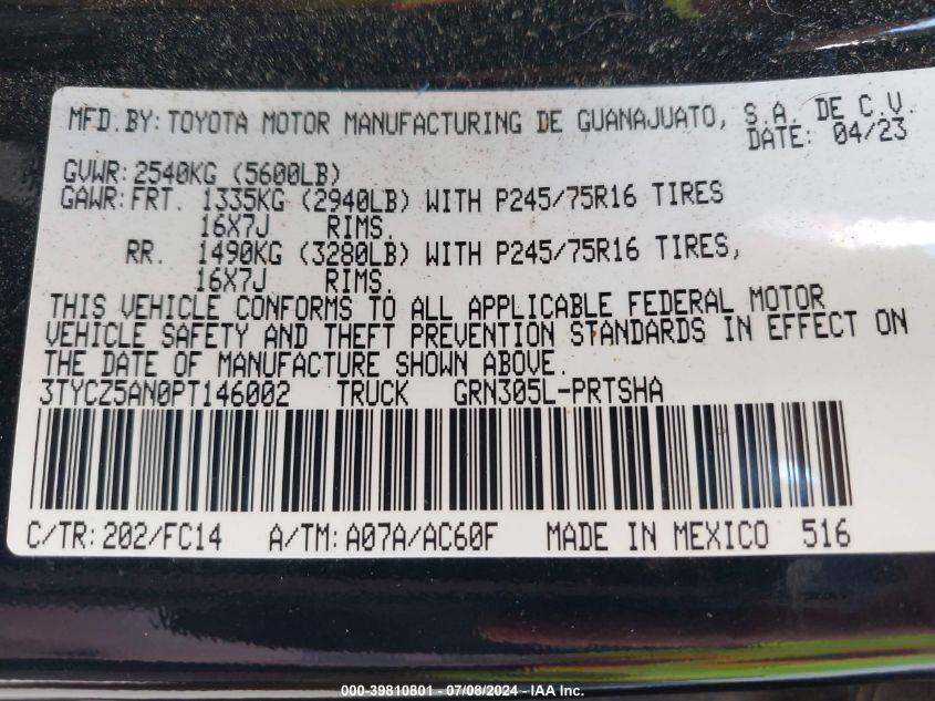 TOYOTA TACOMA SR5 V6 2023