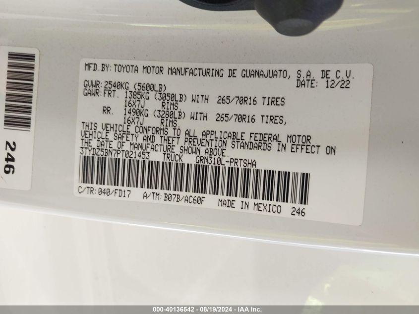 TOYOTA TACOMA TRD OFF ROAD 2023