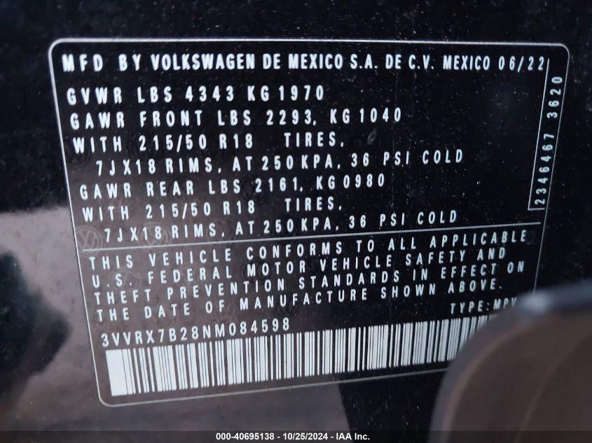 VOLKSWAGEN TAOS 1.5T SE 2022