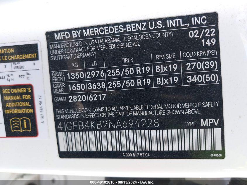 MERCEDES-BENZ GLE 350 4MATIC 2022