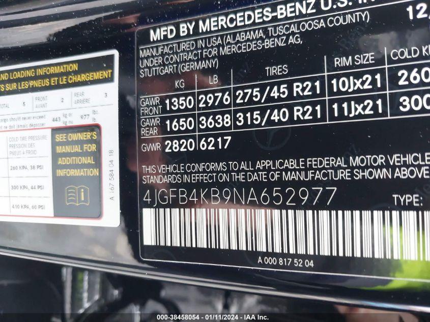 MERCEDES-BENZ GLE 350 4MATIC 2022