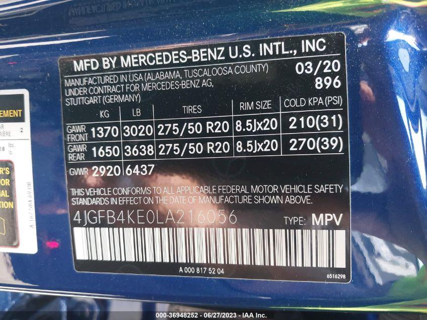 MERCEDES-BENZ GLE 350 4MATIC 2020