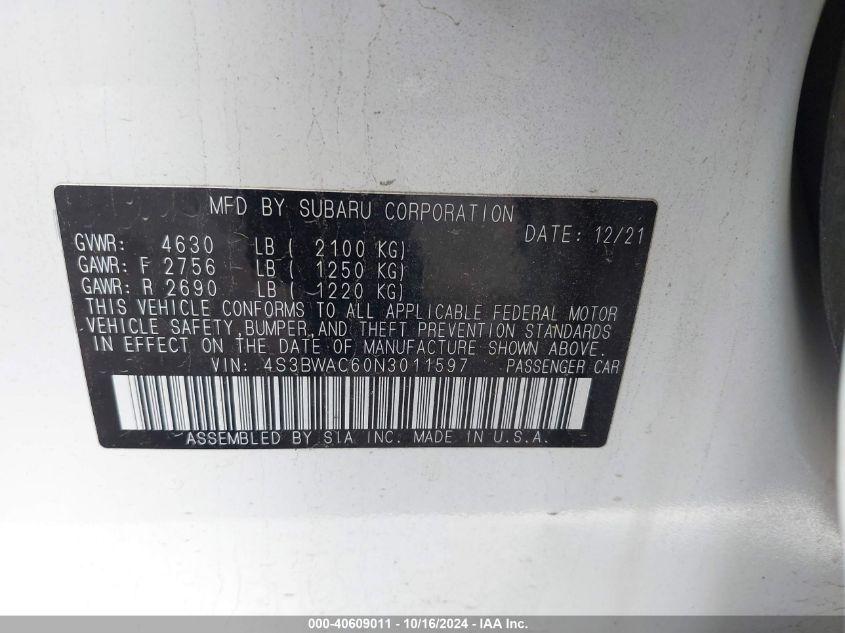 SUBARU LEGACY PREMIUM 2022