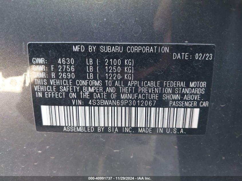 SUBARU LEGACY LIMITED 2023